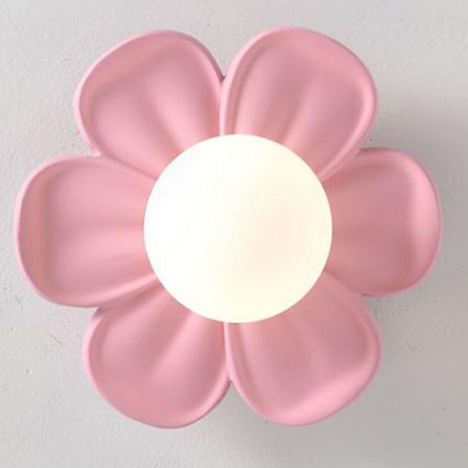 OOWOKS Wandleuchte Ohne Stromanschluss Kinder, 5200mAh Akku Wandleuchte Kinderzimmer LED Blume Wandlampe mit Schalter 3 Farbtemperaturen USB Aufladbar Nachttischlampe Kabellose Kinderlampe,Rosa