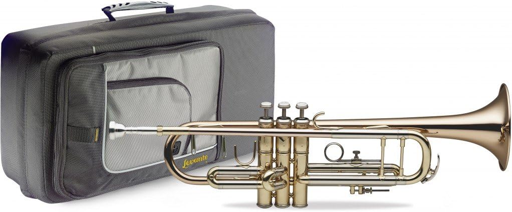 Levante LV-TR6305 Bb Professional Trumpet with Soft Case - Lacquered Body : Musical Instruments