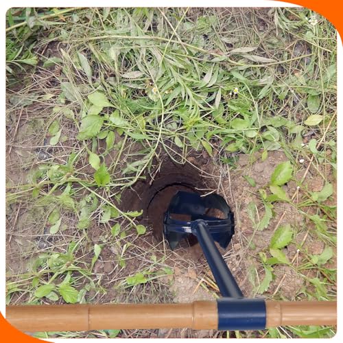 Leriton Hand Auger Post Hole Digger 6"x 46" with Non-Slip Hardwood T Handle Adjustable Industrial Auger Large Garden Auger Drill for Fence Post Installation Planting Trees Digging - Thumbnail 7