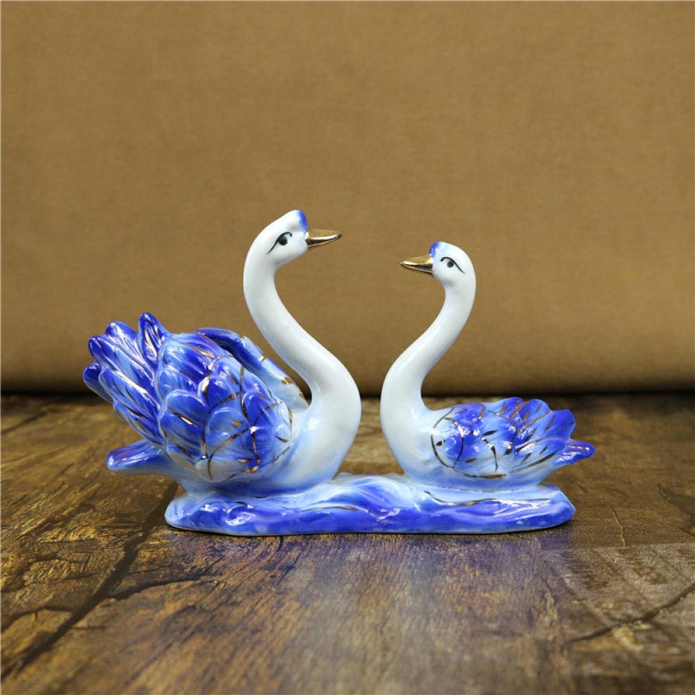 Amoureux des Animaux cadeau déco statue céramique
