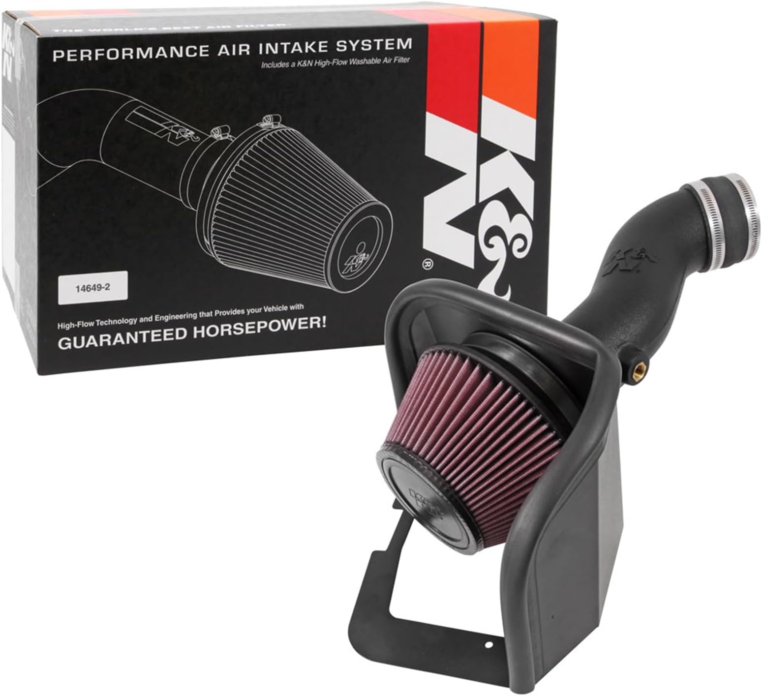 K&N Cold Air Intake System: High-Flow Air Filter, Increase Performance & Acceleration: Compatible with 2015-2016 Chrysler: 200, 57-1572