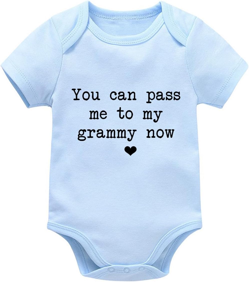 You Can Pass Me to My Grammy Now Ropa de bebé Divertido Recién Nacido Monos Bebé Niños Niñas Mameluco Trajes