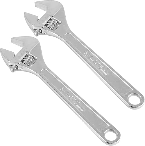 HOIGON 2 llaves ajustables de 15 pulgadas, llaves de media luna resistentes con mandíbula ancha y mango ergonómico para mantenimiento de la máquina