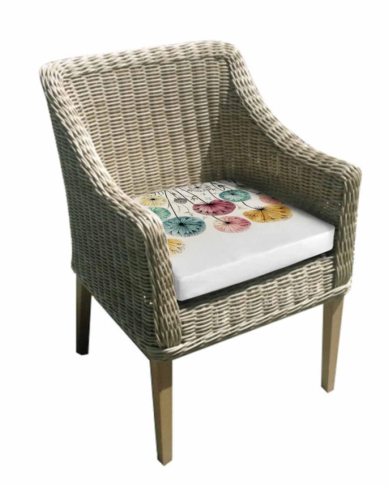 Hokiten Spring Floral Outdoor Cushion Chair Cover Set of 2 - Waterproof Couch Seat Covers, Modern Abstract Art Farmhouse Botanical Patio Furniture Protector Cushions Slipcovers for Sofa/RV, 22