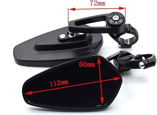 Miniatura 3 de Espejo retrovisor para Y&AMAHA MT-07 MT-09 MT07 MT09 R1 R6 R15 R25 FZ6 FZ6R XJ6 universal 78 pulgadas 0.866 in manillar motocicleta aluminio 360
