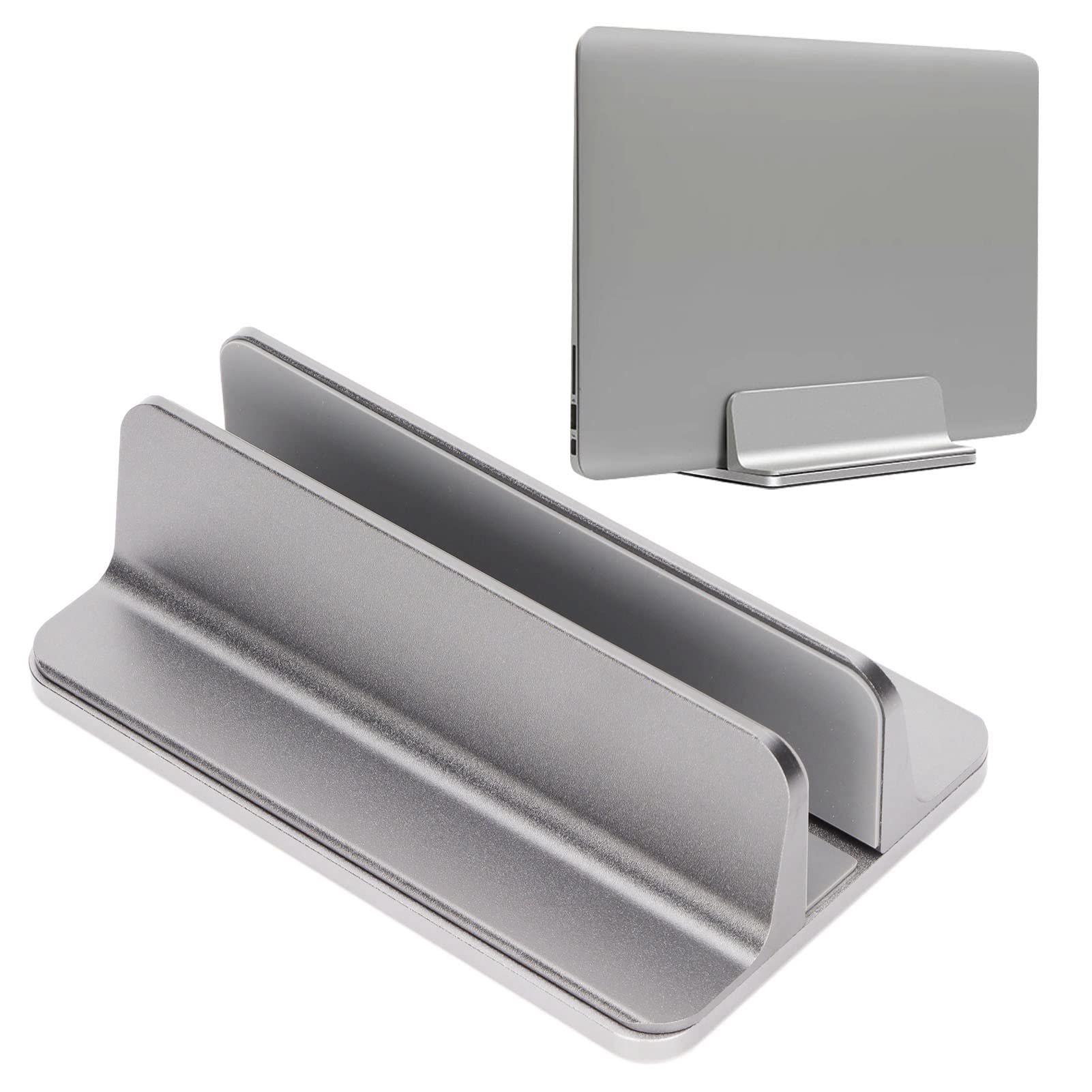 Support Vertical pour Ordinateur Portable, Support réglable en Alliage d’Aluminium pour Notebook avec Tapis antidérapant, Support Pliable pour Tablette, adapté aux Bureaux à