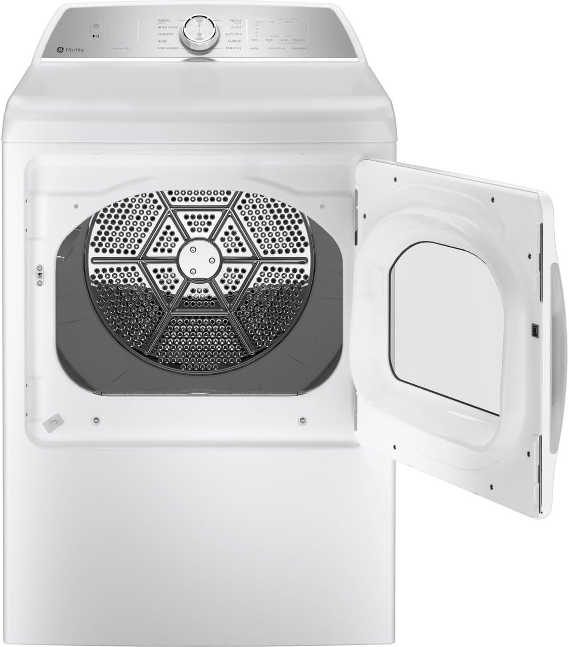 GE Profile 7.4 cu. ft. Smart Electric Dryer in White with Sanitize Cycle and Sensor Dry, Energy Star PTD60EBSRWS