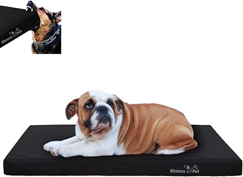 KHONSU PET Cama para perros impermeable para exteriores, cama duradera y resistente, no a prueba de masticaciones (35 libras tamaño M)