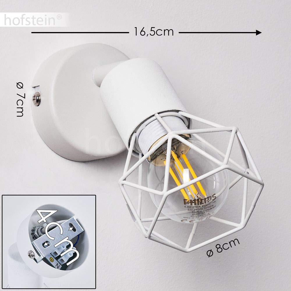 Baripada Deckenleuchte Im Retro-Look – 4 Verstellbare Spotlichter Mit Gitteroptik Für Coole Lichteffekte