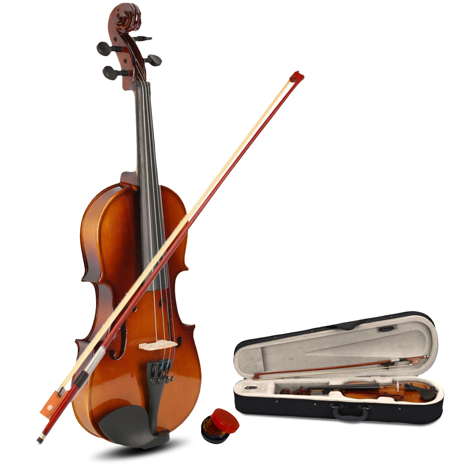 LALAHO Violin 1/2 Size for Beginners, Set for Kids with Case, Rosin, Bow & Manual, Quarter Acoustic Violin fiddle for Beginners