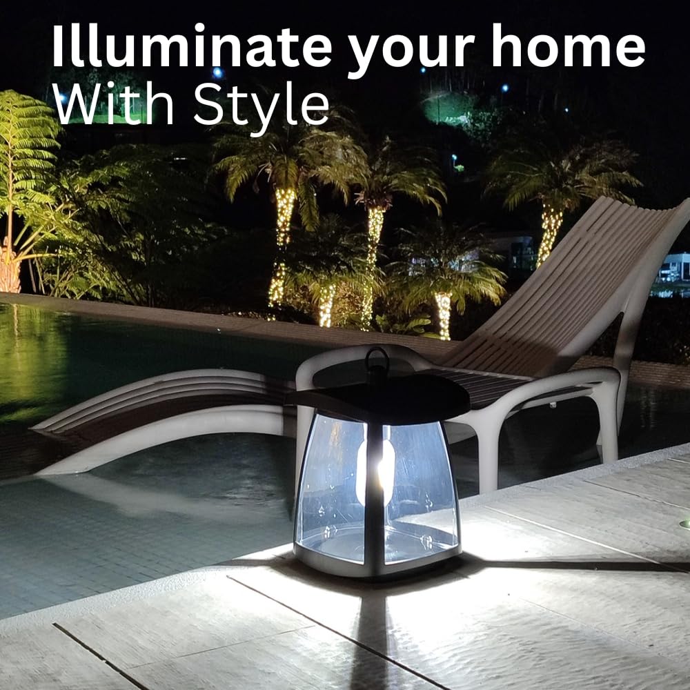 Torcia solare a LED in alluminio da 350 lm, impermeabile IP65, controllo touch, 4 modalità di illuminazione, lampada solare per esterni per cortili e campeggio. Regolabile per appendere alla lampada