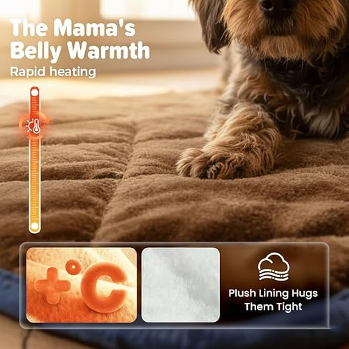 Miniatura 2 de Thermal Reflection Pad for Small & Large Dogs, 5-Layer Constant Temperature Self Heating Dog Mat, Washable Pet Heating Pads, Warm and Comfortable,