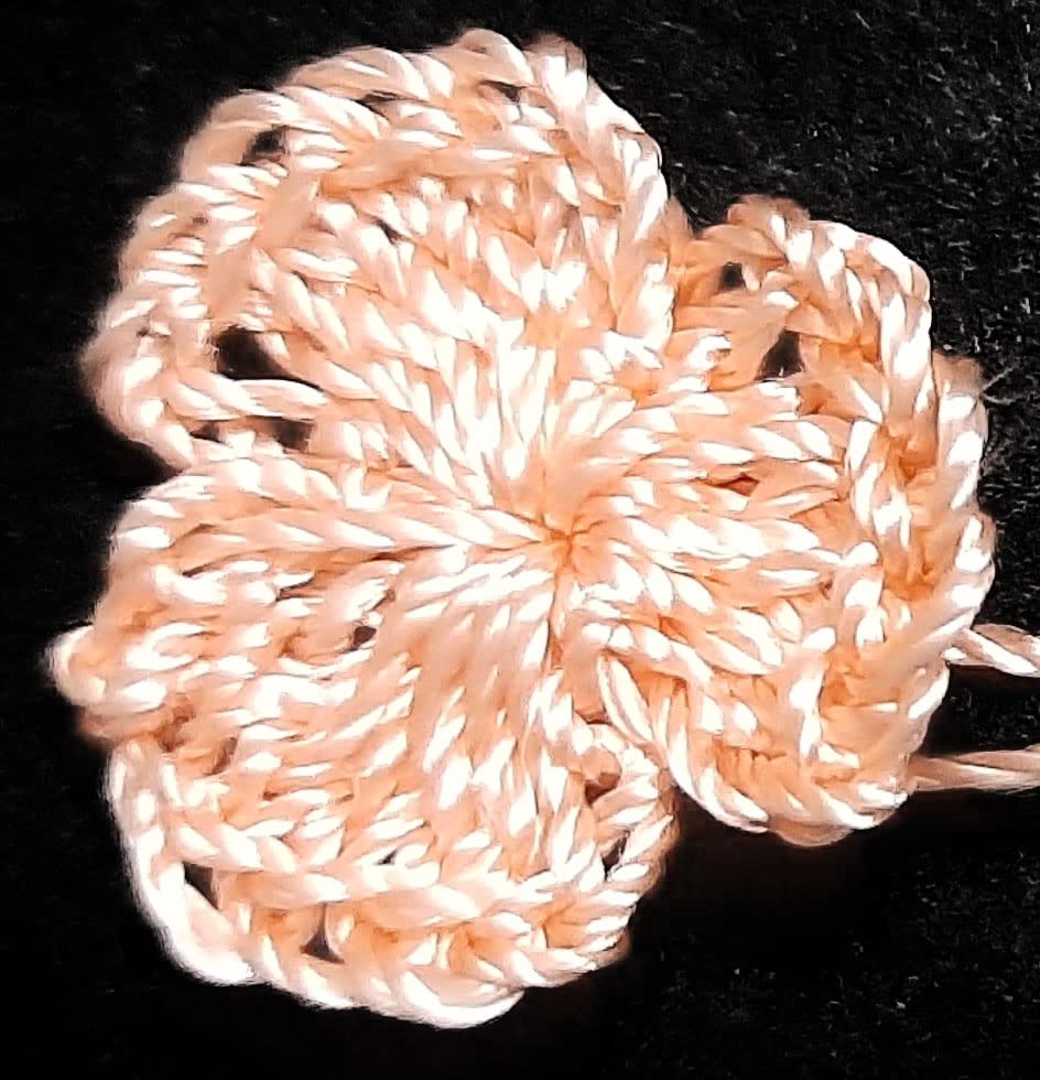 Crochet Mini Flower (Peach) 2