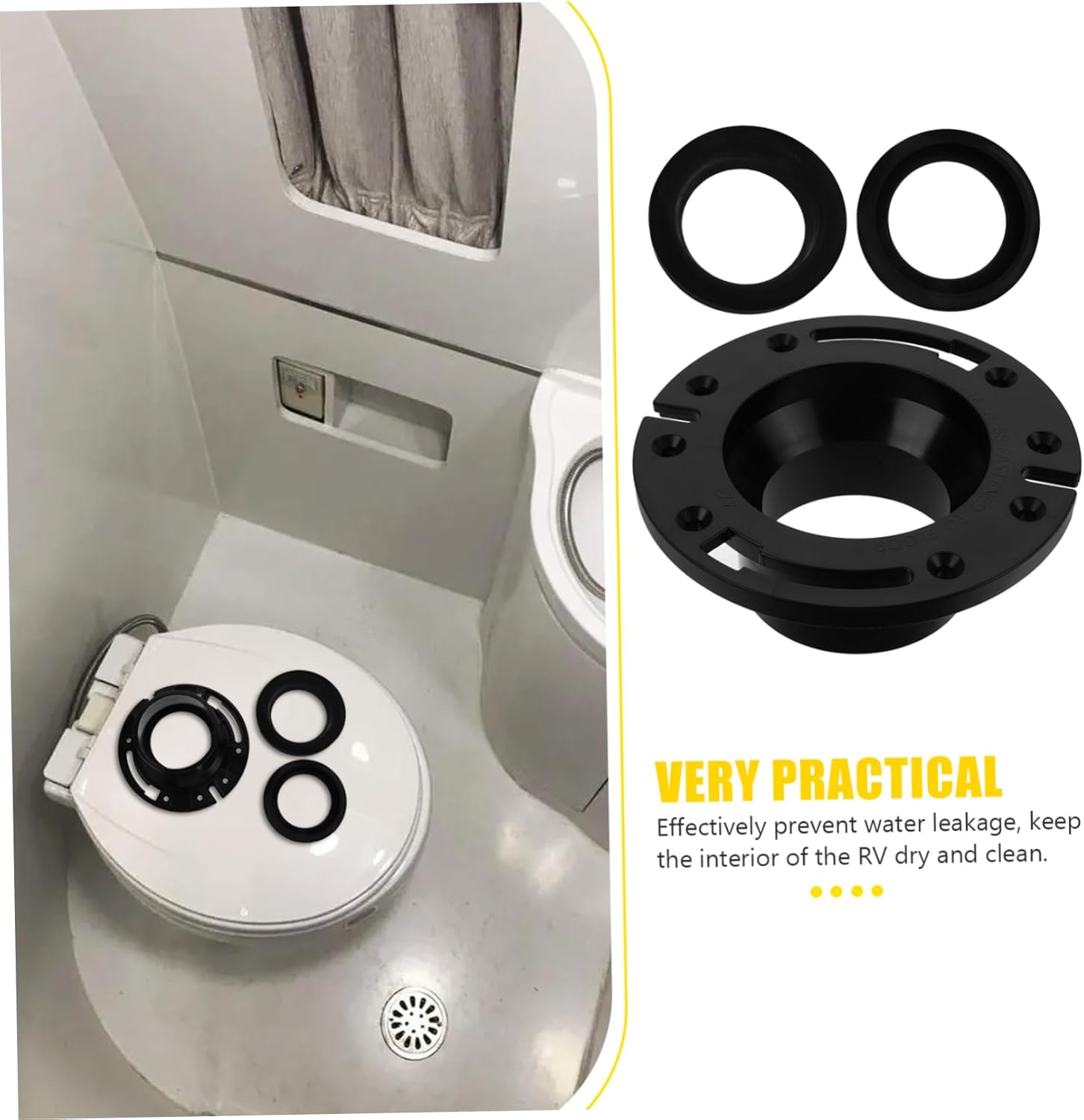 Luxshiny 1set Toilet Sealing Ring Kit Rv Toilet Seal for Flange Leakproof Bowl Seal
