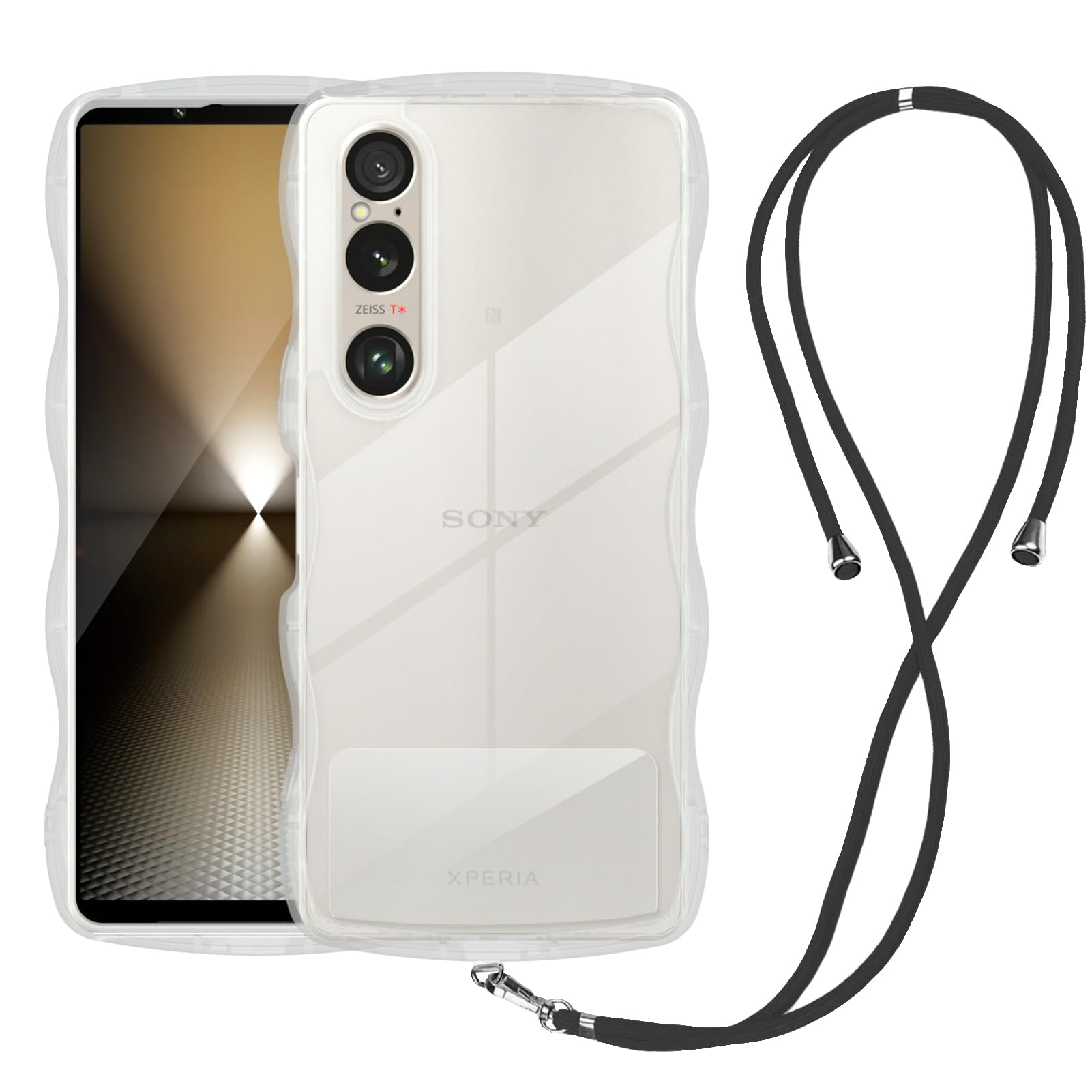 Amazon.co.jp: Xperia 1 VI ケース クリア ショルダー 耐衝撃 