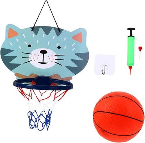 ERINGOGO Juego de 1 juego de basquetbol con marco para tablero de baloncesto para niños, aros de baloncesto para colgar en la puerta, aro de
