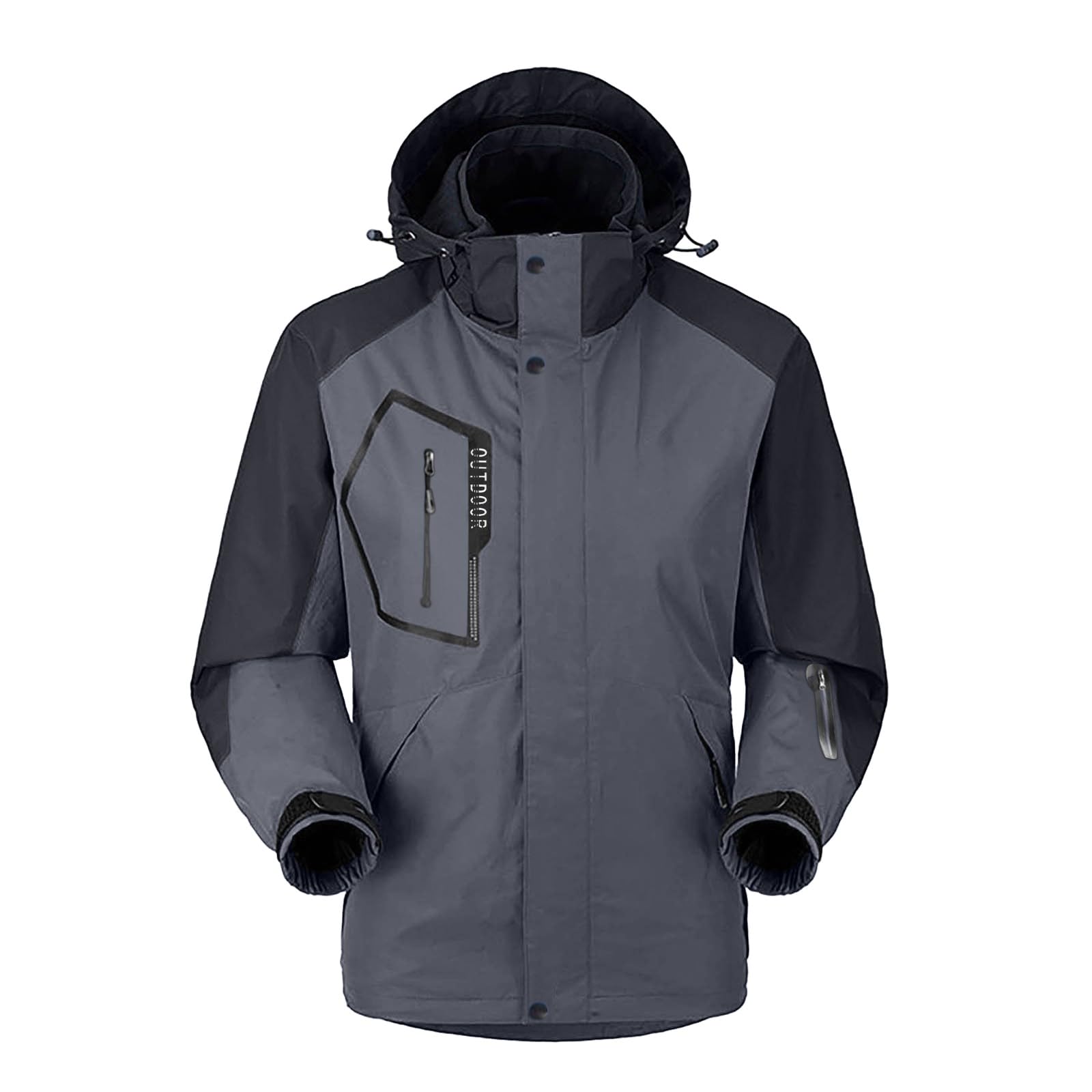 Winterjacke Herren Wasserdicht Warme Gefüttert Skijacke Fleecejacke Outdoor Winddicht Softshelljacke Funktionsjacke Verdickt Fleece-Futter Regenmantel Snowboardjacke mit Kapuze für Wandern Camping