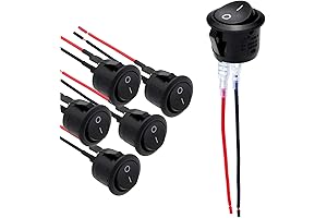 On Off Switch 12V Round Rocker Switch 20mm Mini 12 Volt DC...