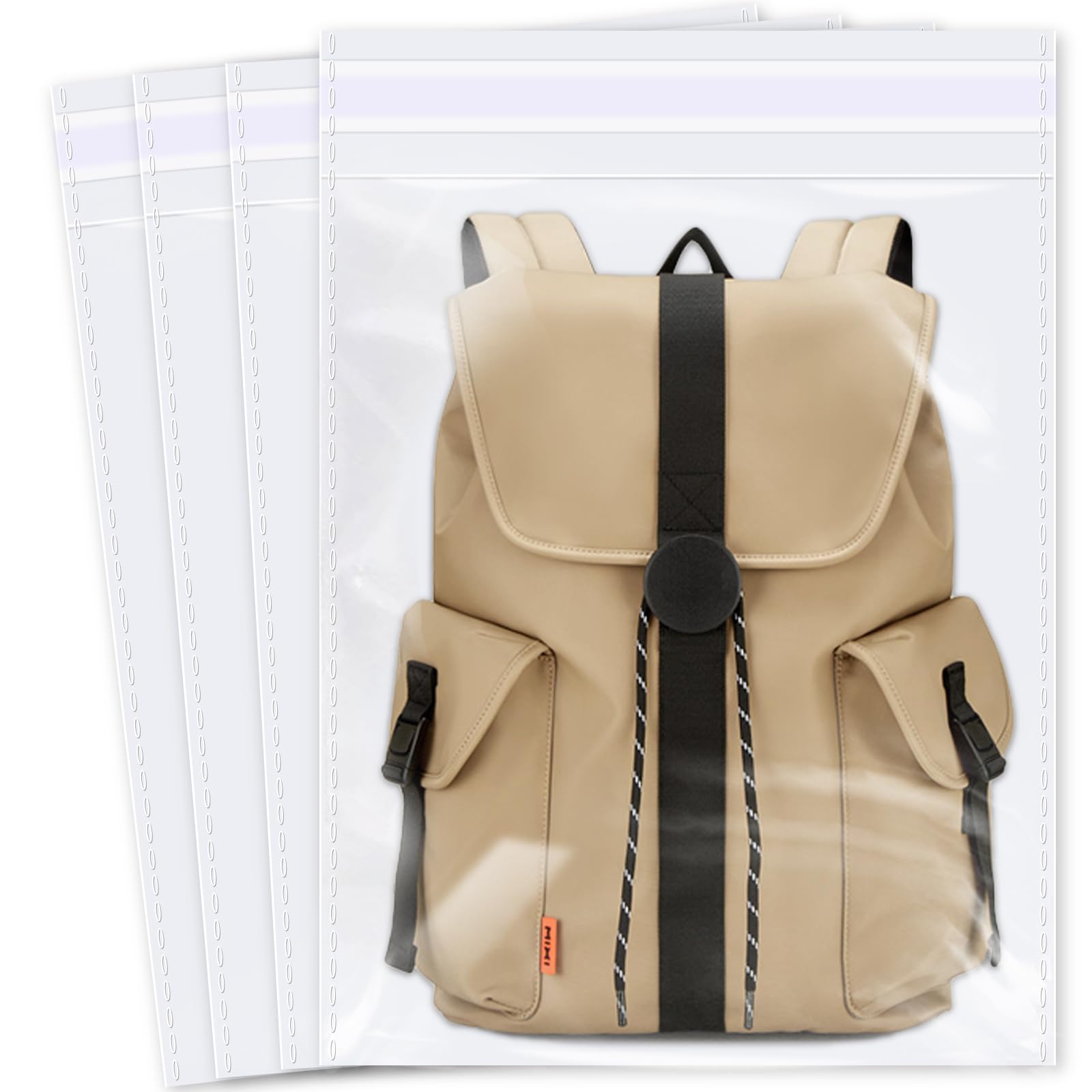 iMailer - 500 Pack - 14" x 20" Large Cellophane Bags - Clear Cello Resealable Plastic Poly Bags for Clothing, T-Shirts, Pants