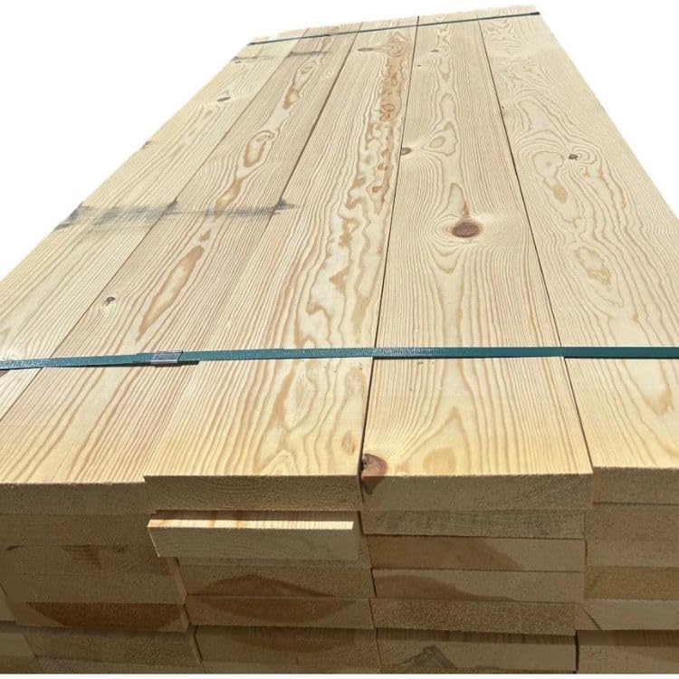 Lote de 12 listones en madera de pino 40x30x2400 mm