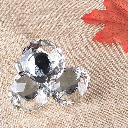 MAIKEHOME - Manopole in cristallo, 10 x 40 mm, in