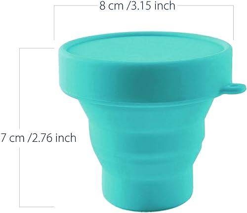 Miniatura 2 de Taza esterilizadora plegable de silicona para tazas menstruales y almacenar tu copa de diva plegable para viajar desde LUCKY CLOVER azul cielo
