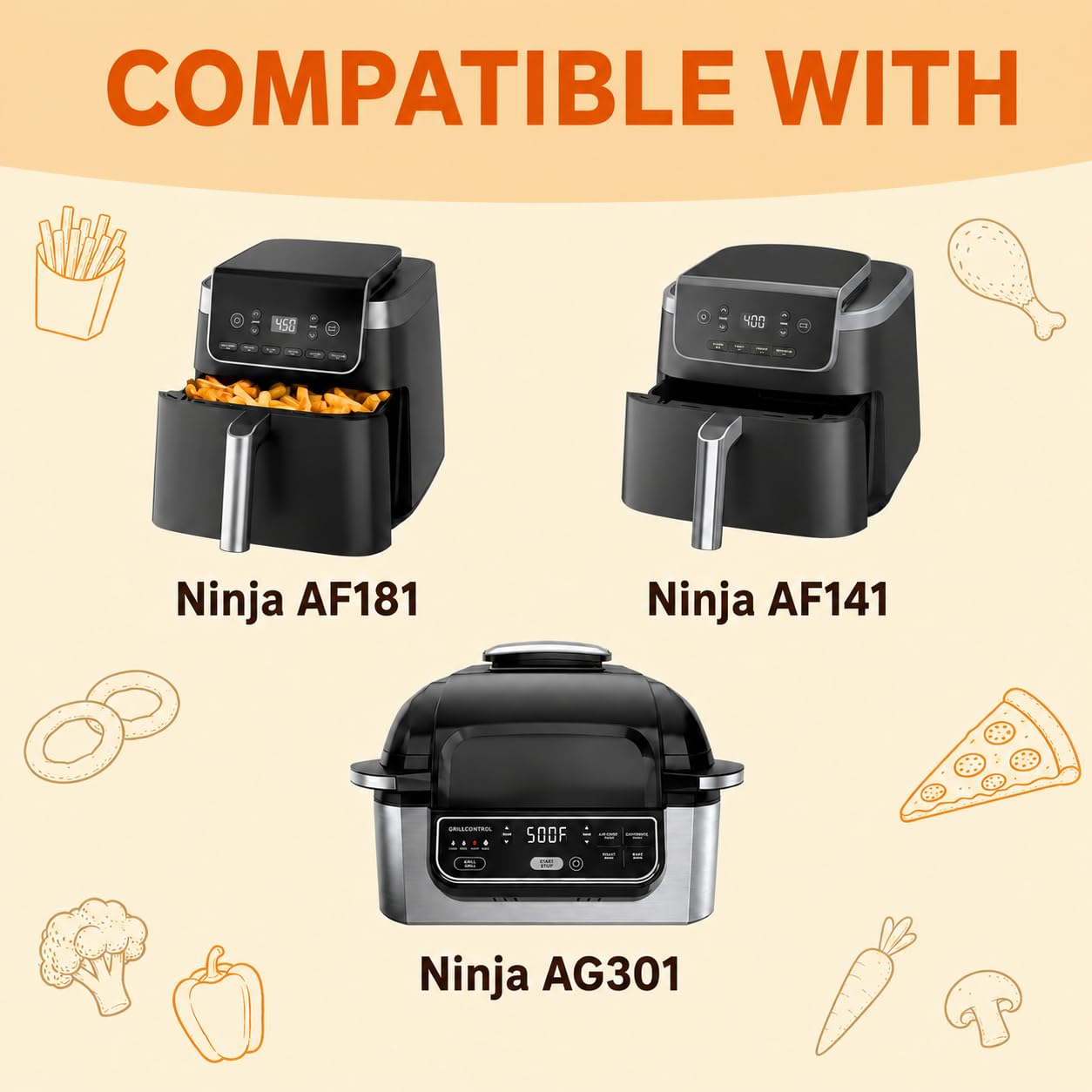 SIUDANGKA Air Fryer Liners - Non-Stick & Easy Cleanup -3