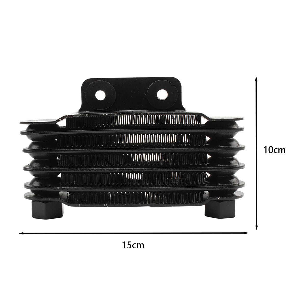 Radiatore olio motore universale a 5 file per moto da cross ATV da 100-250 cc - Radiatore di ricambio in lega di alluminio, nero