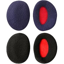 2 Pairs Bandless Ear Muffs Fleece Ear Warmers Cold Weather Ear Covers Portable Earmuffs Thick Winter Ear Caps Thermal Running Ear Covers for Outdoors