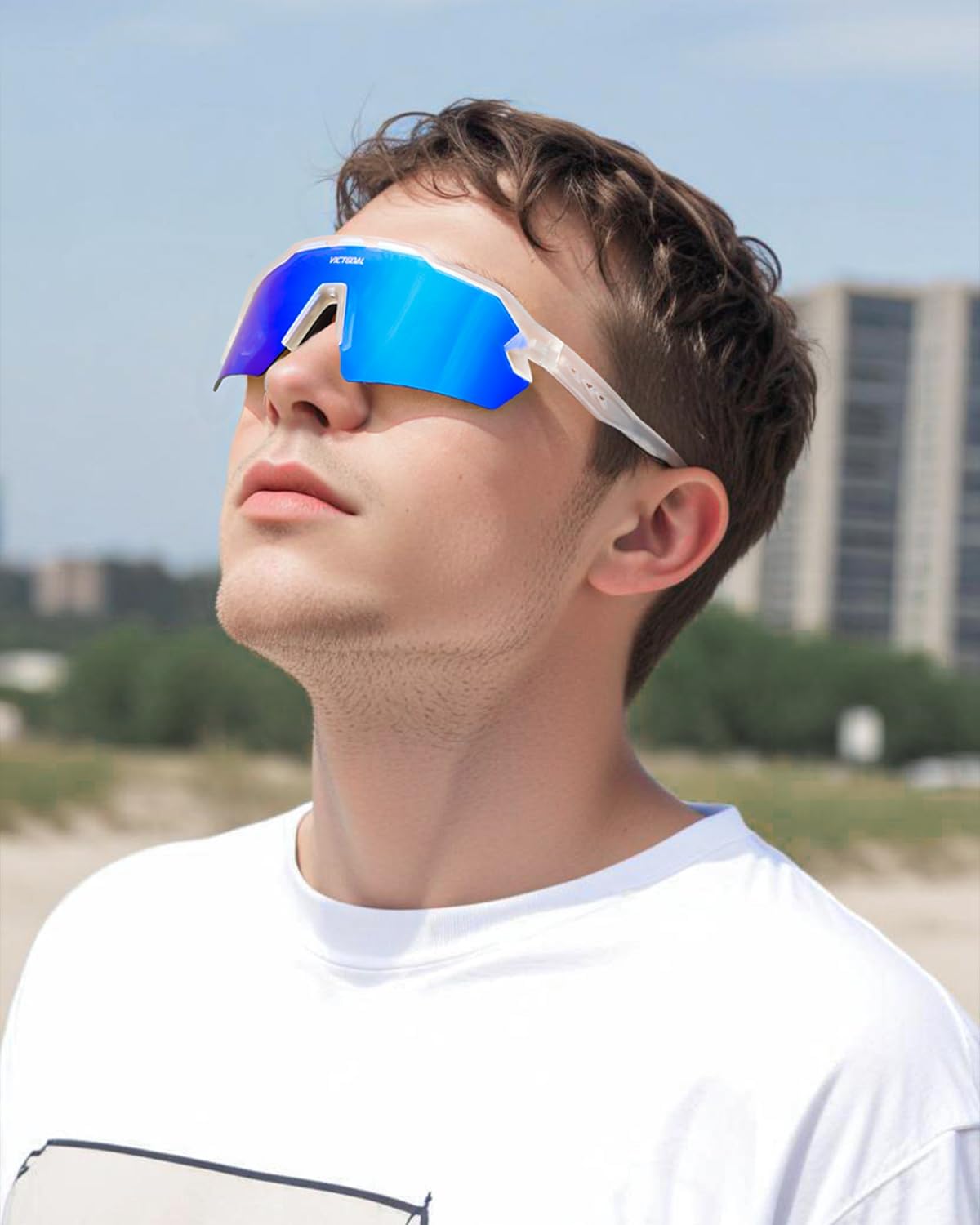 VICTGOAL Polarized Sports Sunglasses for Men Women Cycling Glasses UV Protection Lightweight TR90 Frame Cycling Sunglasses - Image 7