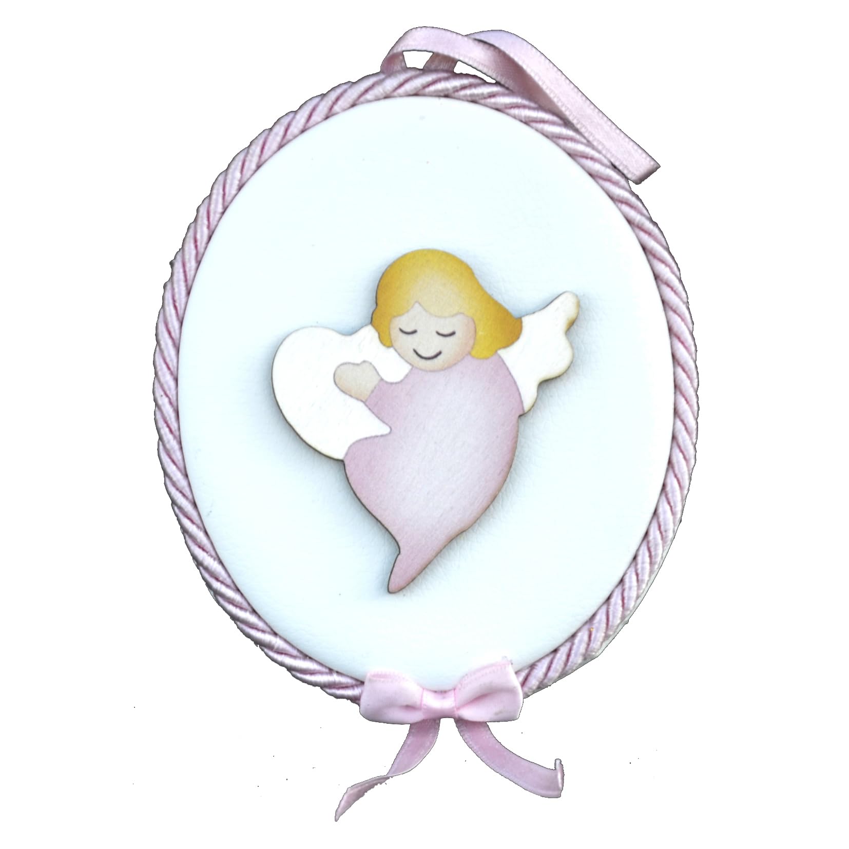 oggettando Benvenuto al Mondo: Set regalo tema Elefantino con Diario, Orologio da tavolo e Sopraculla con Carillon Neonato nascita (Rosa)