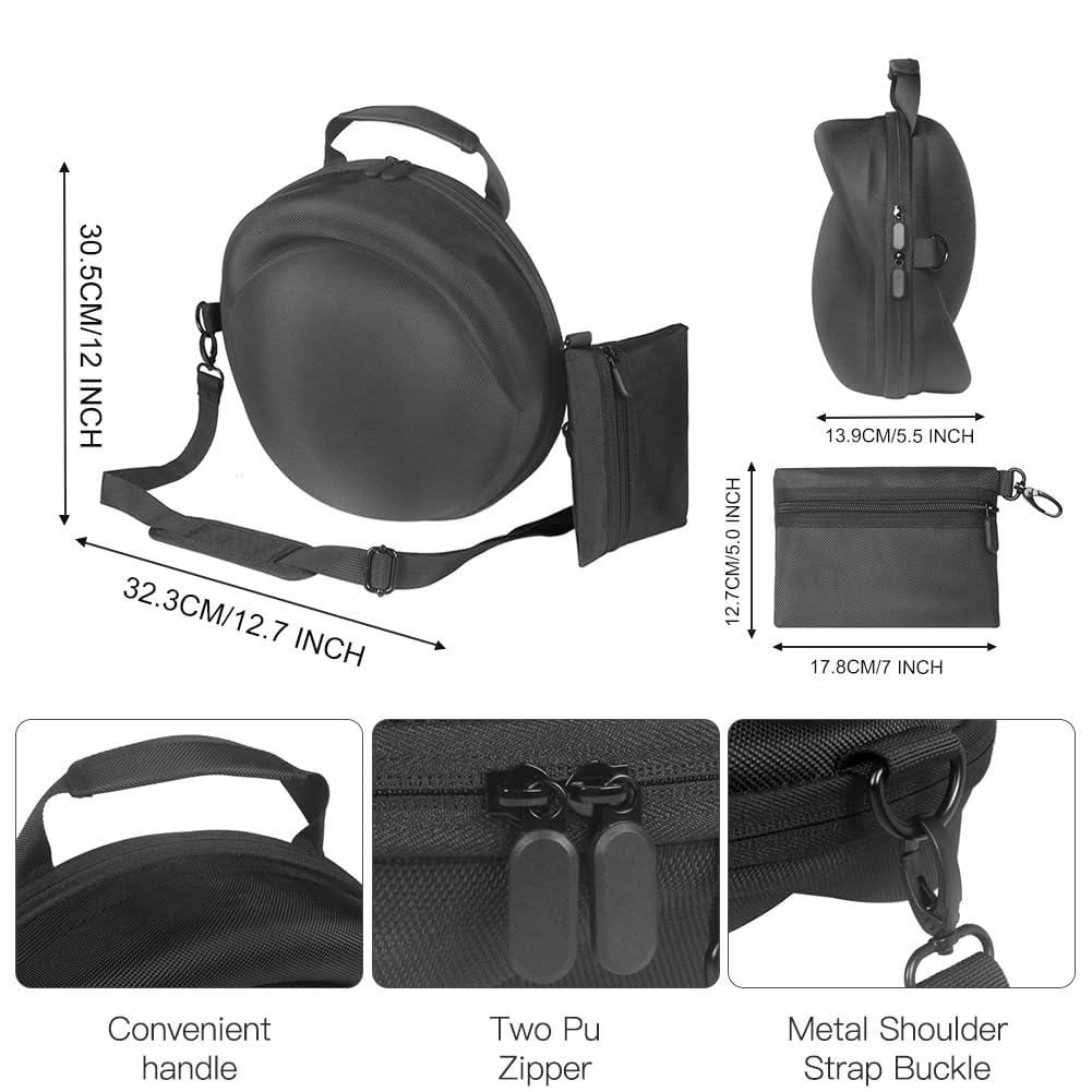 AZURAOKEY EVA Case for Harman Kardon Onyx Studio 8/7 Speakers, Waterproof Shoulder/Crossbody/Handbag Protective Travel Case with Shoulder Strap & Cable Bag for HK Onyx Studio 8/7 Wireless Speaker