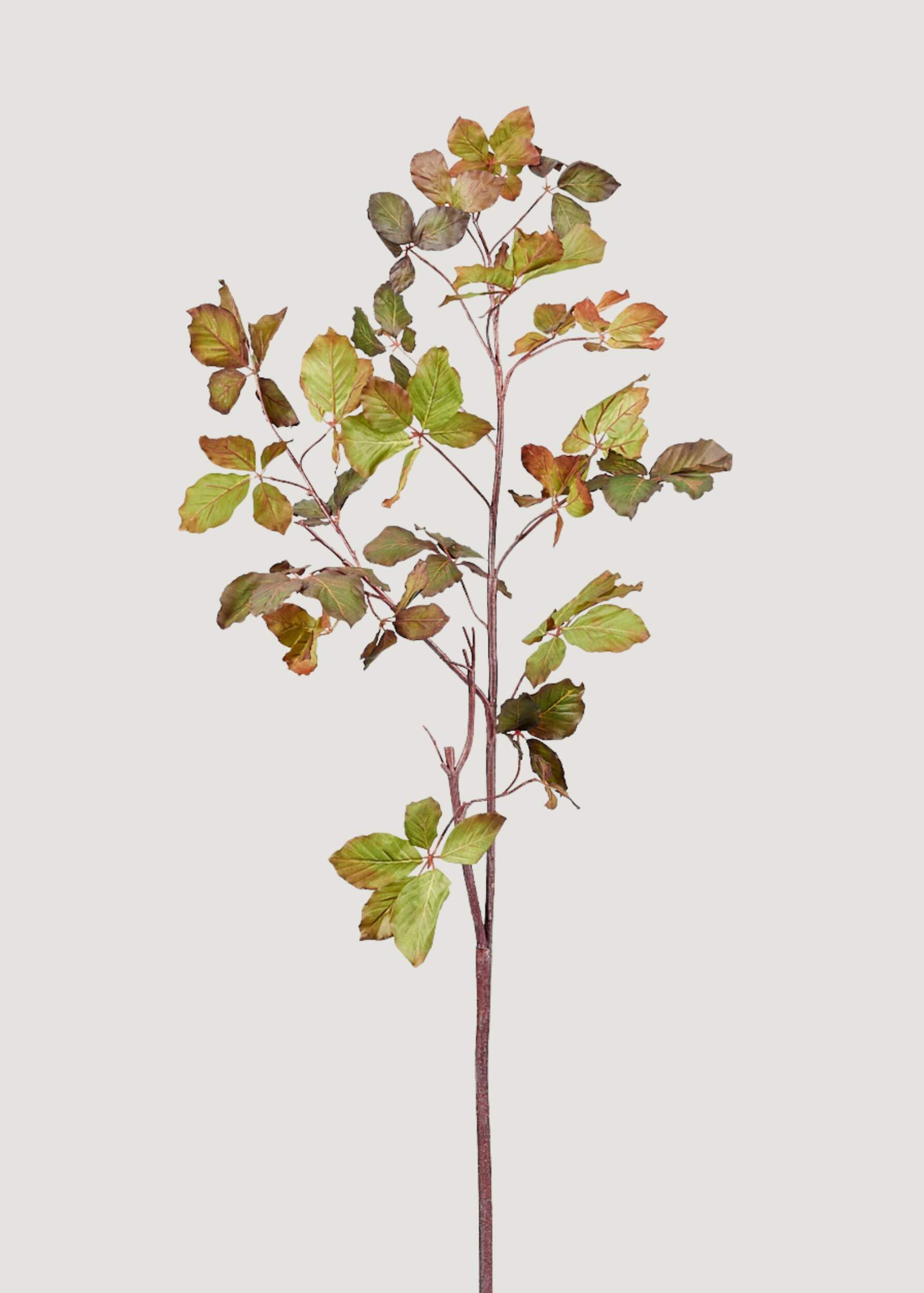 Amazon.com: Afloral Tall Burgundy Green Faux Chestnut Leaf Branch