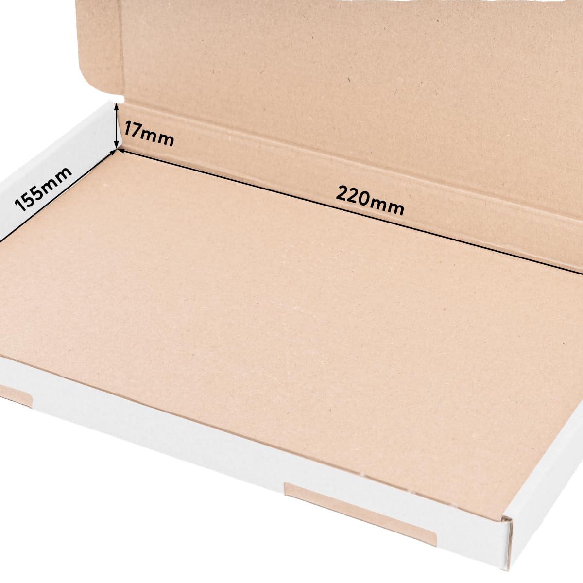 verpacking cajas para carta grande 230 x 160 x 20 mm blancas [tamaño y cantidad seleccionables] DIN A5 GB-1 carta grande caja plegable embalaje para calendarios 300 unidades