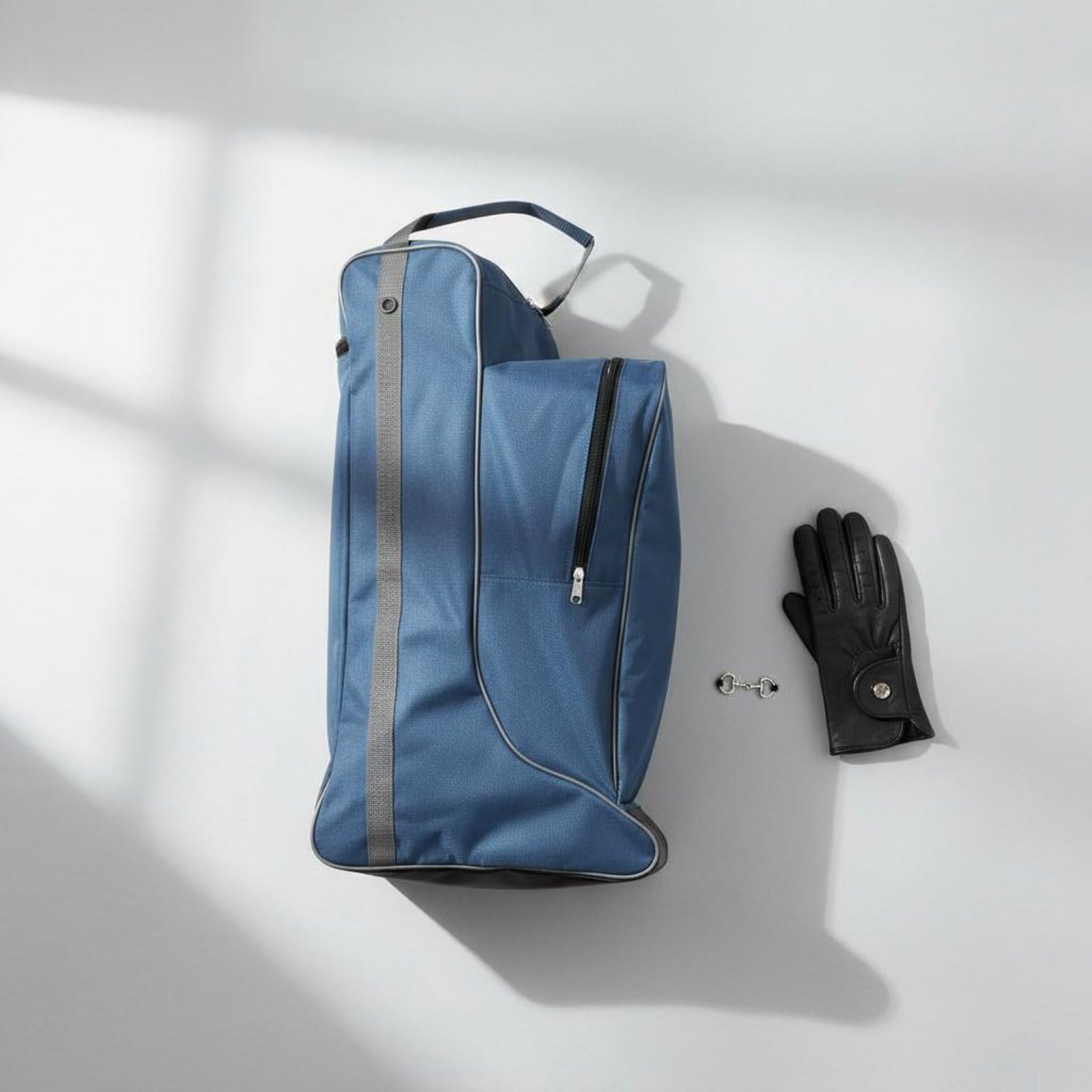 Borsa Equitazione Porta Stivali Casco Sacca Attrezzatura Cavallo Zaino in Tessuto Oxford 600D con Manico Superiore Tasca Frontale Separata Protezione