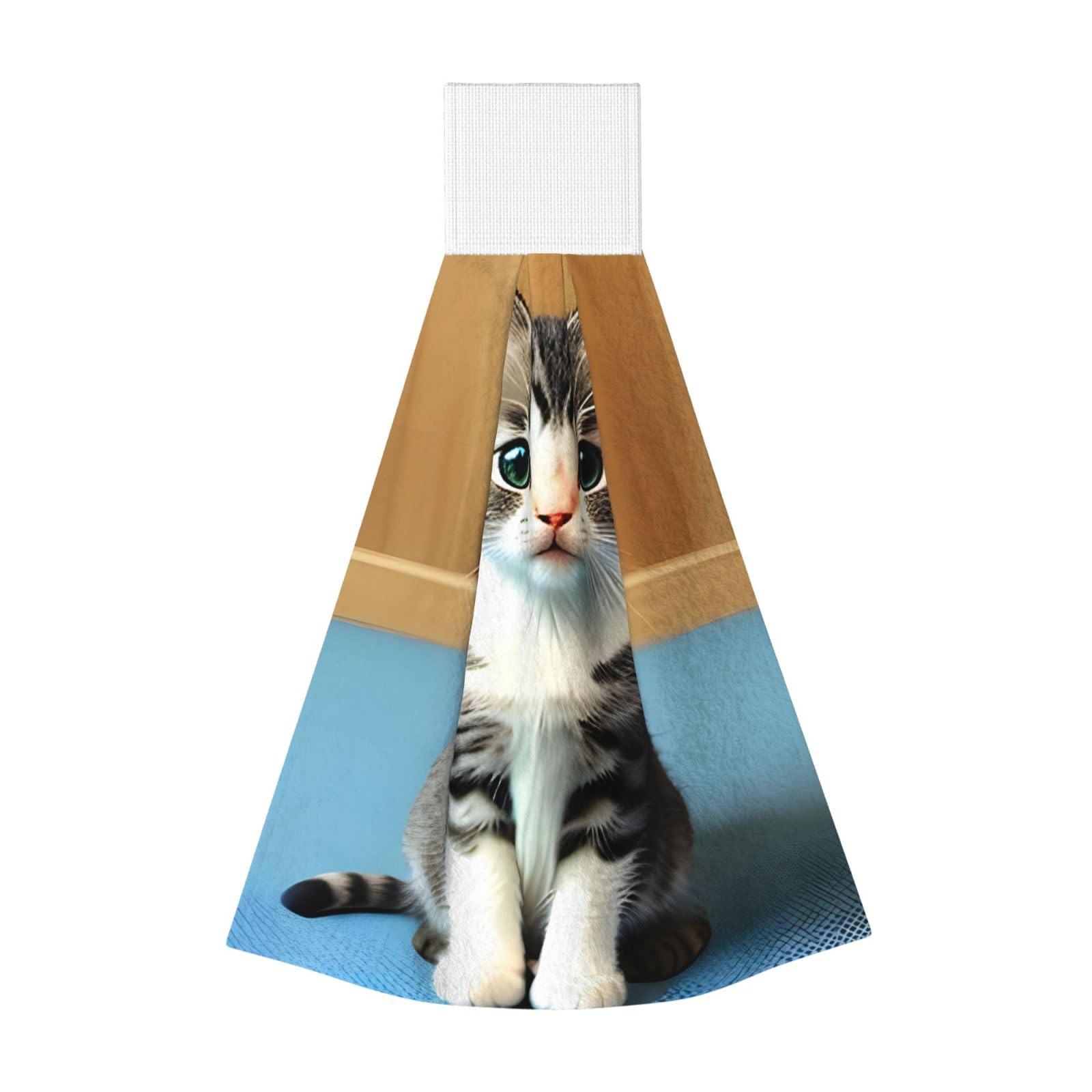 WUPngg Bedroom kitten Bathroom Tie Towels/Dish Cloth,Kitchen Hanging Towel, Coral Fleece Dry Cleaning Hand Dishcloths One Size