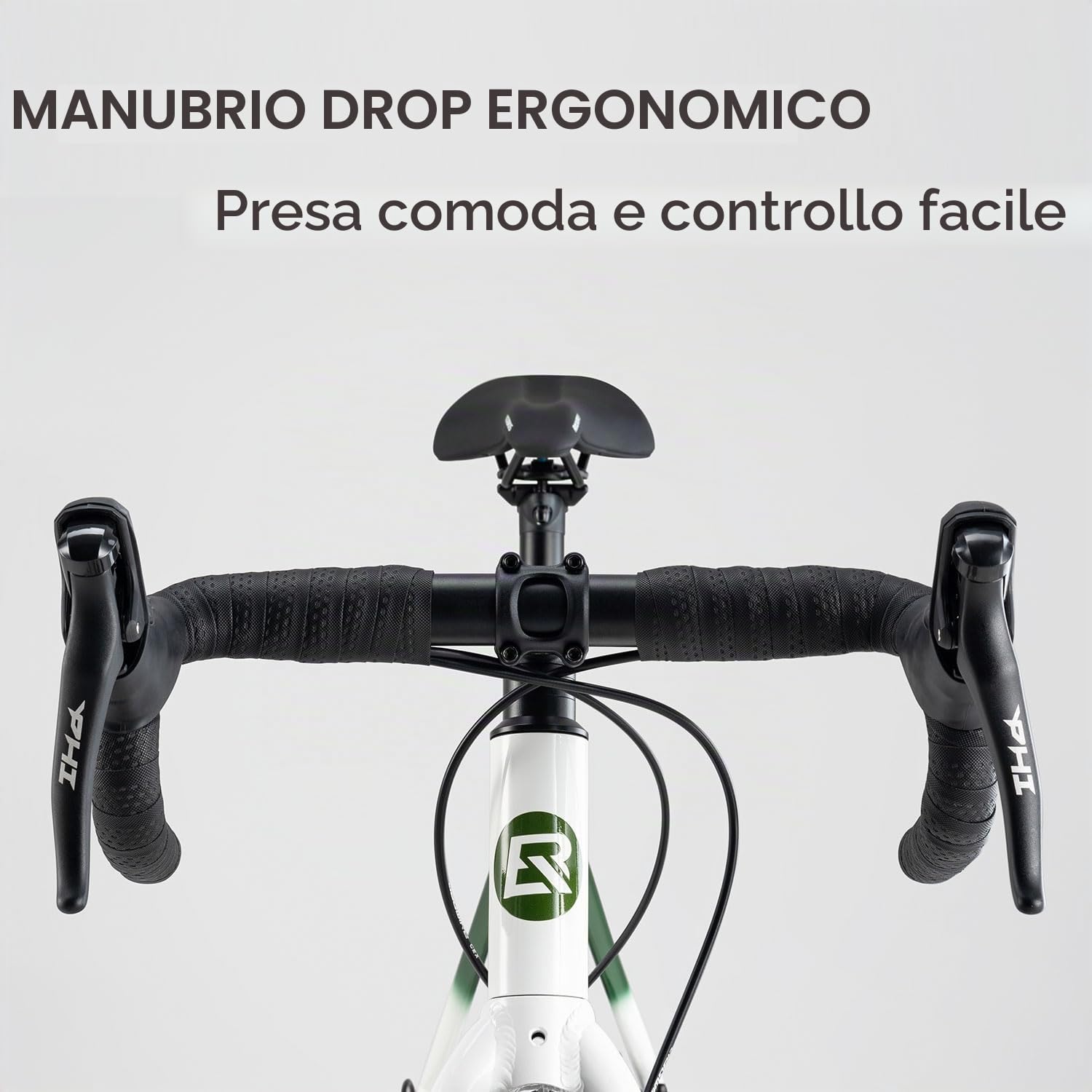 ROCKBROS TEEN Bici da Corsa 22 Pollici, Telaio in Alluminio Leggero, Bicicletta da Strada Cambio SENSAH PHI 10 Velocità, Freni a Disco Meccanici, per Altezze 140-155 cm