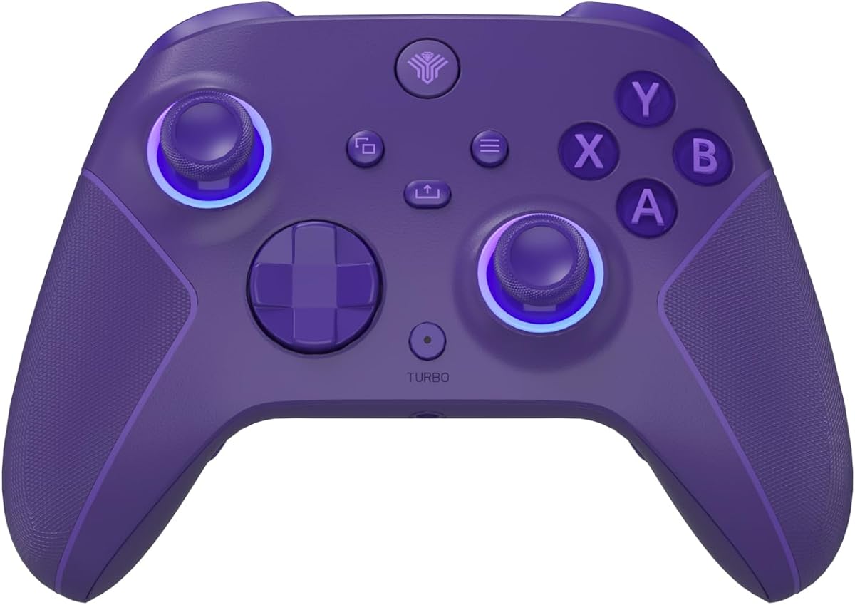SZYUYU Wireless 2.4GHz Controller for Xbox One, Xbox Series X|S, Steam PC | Hall Effect Sticks,7 Colors RGB Light,1000mAh Battery,Turbo/Programmable,Dual Vibration,Type-C Charge,3.5mm Audio Jack,Purple