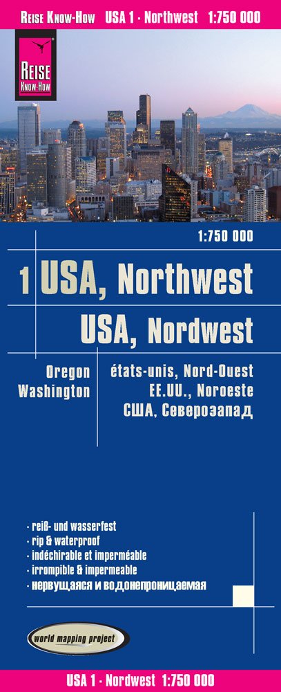 USA 1 Northwest: world mapping project (USA 1 Northwest (1:750.000): Washington und Oregon)