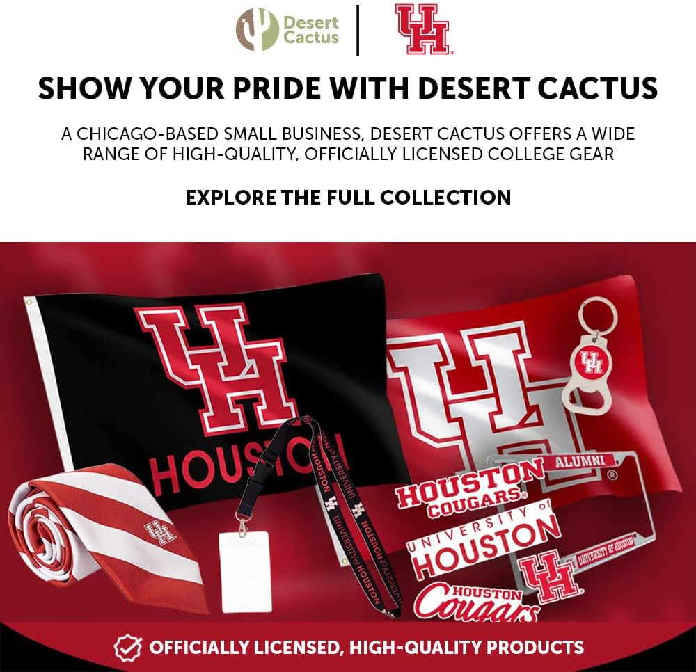 Desert Cactus Houston Snapback Hat – UH Cougars BreezePro Performance Baseball Cap with Adjustable Strap College Fan Gear - Image 5