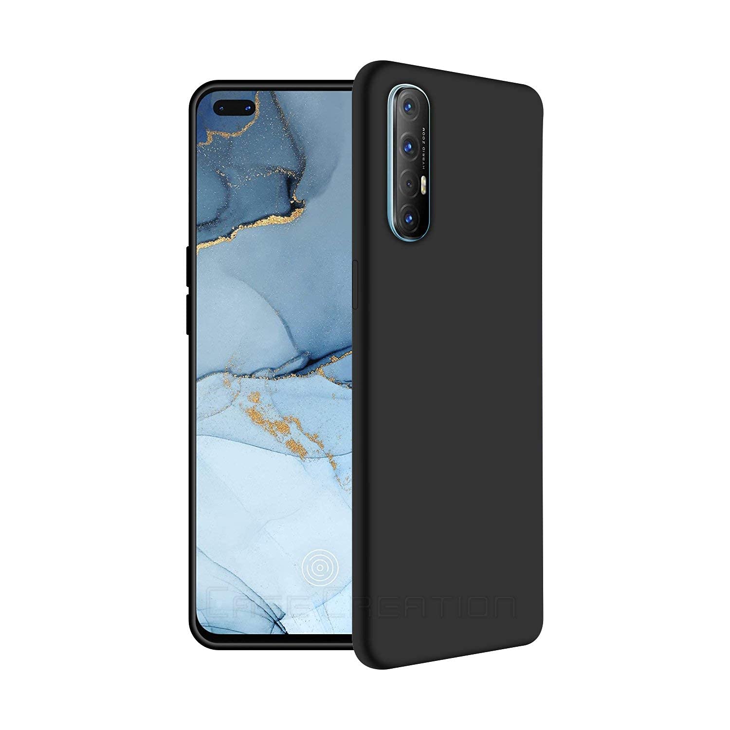 MobiSpiff Mobile Back Cover for Oppo Reno 3 Pro (Smooth Silicone|CameraProtection|Black PK1208) (B0CFG7NYHQ) Amazon Price History, Amazon Price Tracker