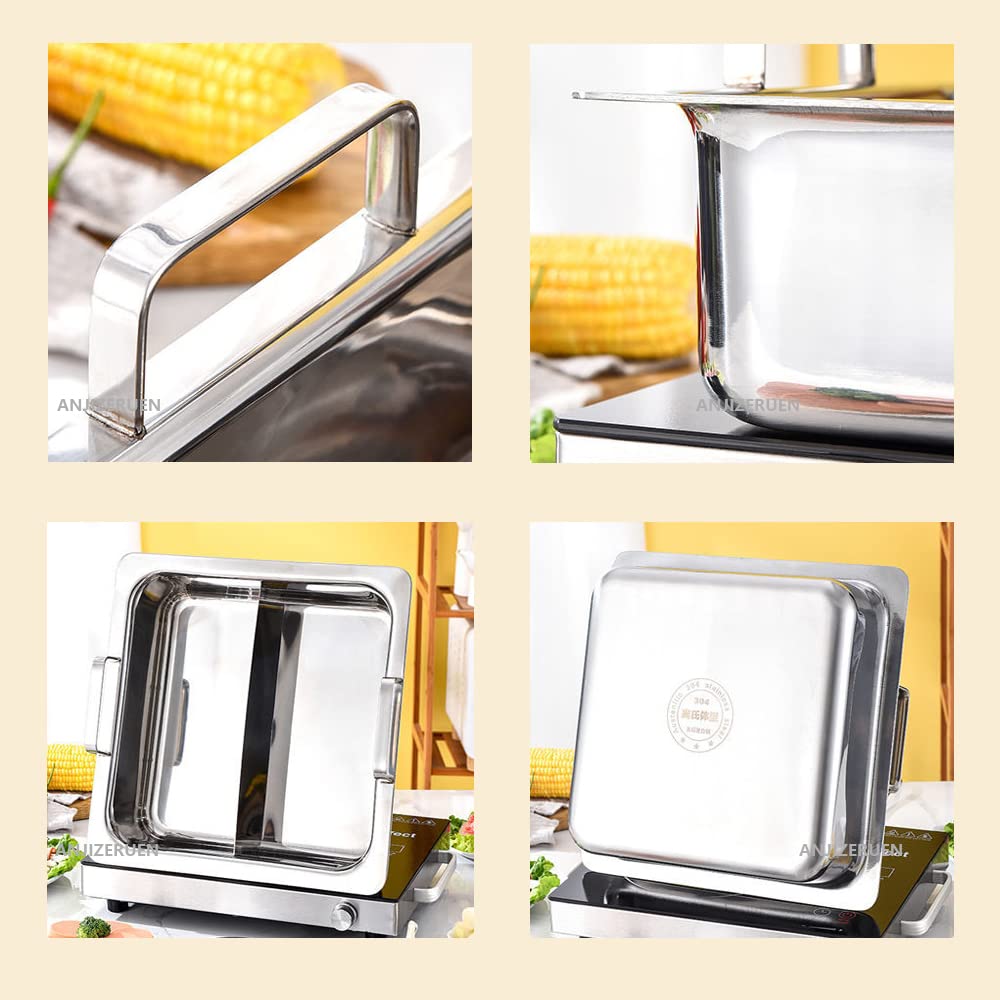 Amazon | おでん鍋 食品グレード304ステンレス鋼 仕切り鍋 三層鋼