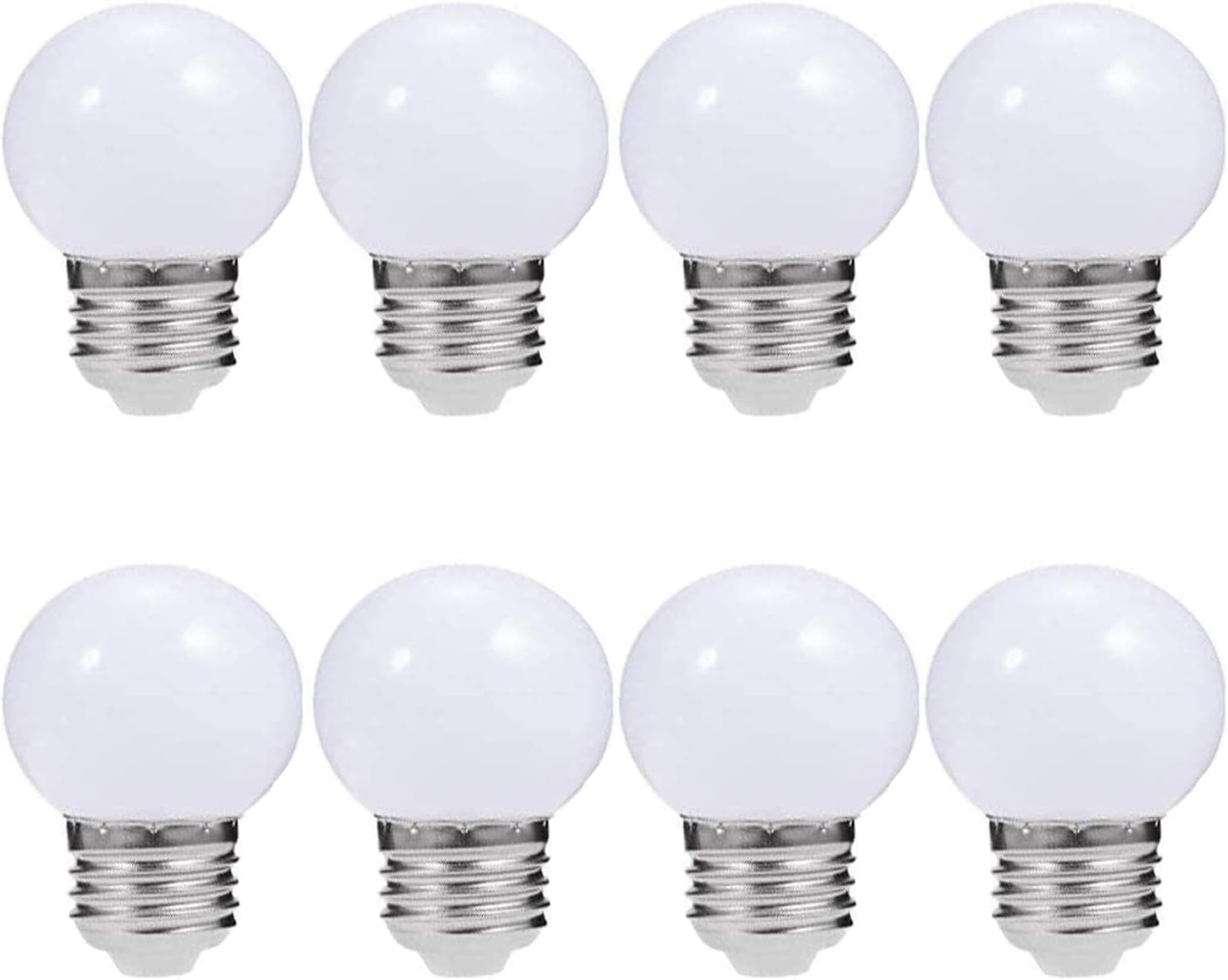 Lxcom Lighting G45 LED Bulb 3W Globe Vanity Light Bulb 30 Watt Replacement 300LM Cool White 6500K LED Light Bulb E26/E27 Base for Makeup Mirror Porch Bedroom Dressing Room,8 Pack