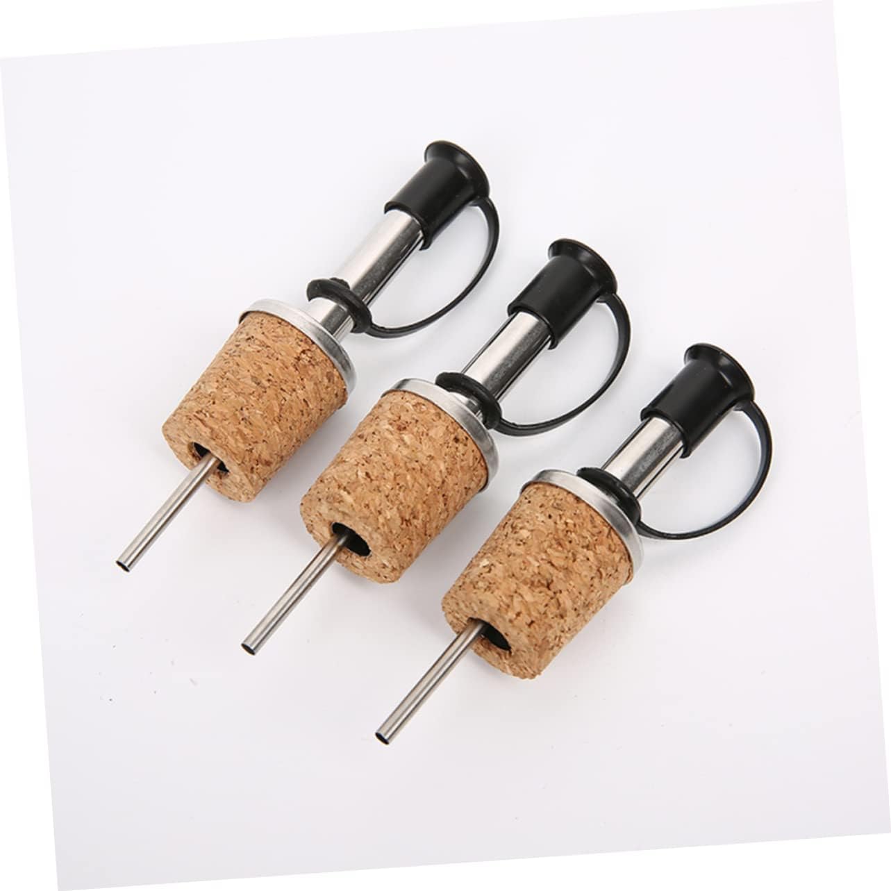Mobestech 24pcs Stainless Steel Wine Pourer Reusable Bar Pour Spouts for Wine Oil and Vinegar for Parties Weddings and Home Use Elegant Design for Easy Pouring