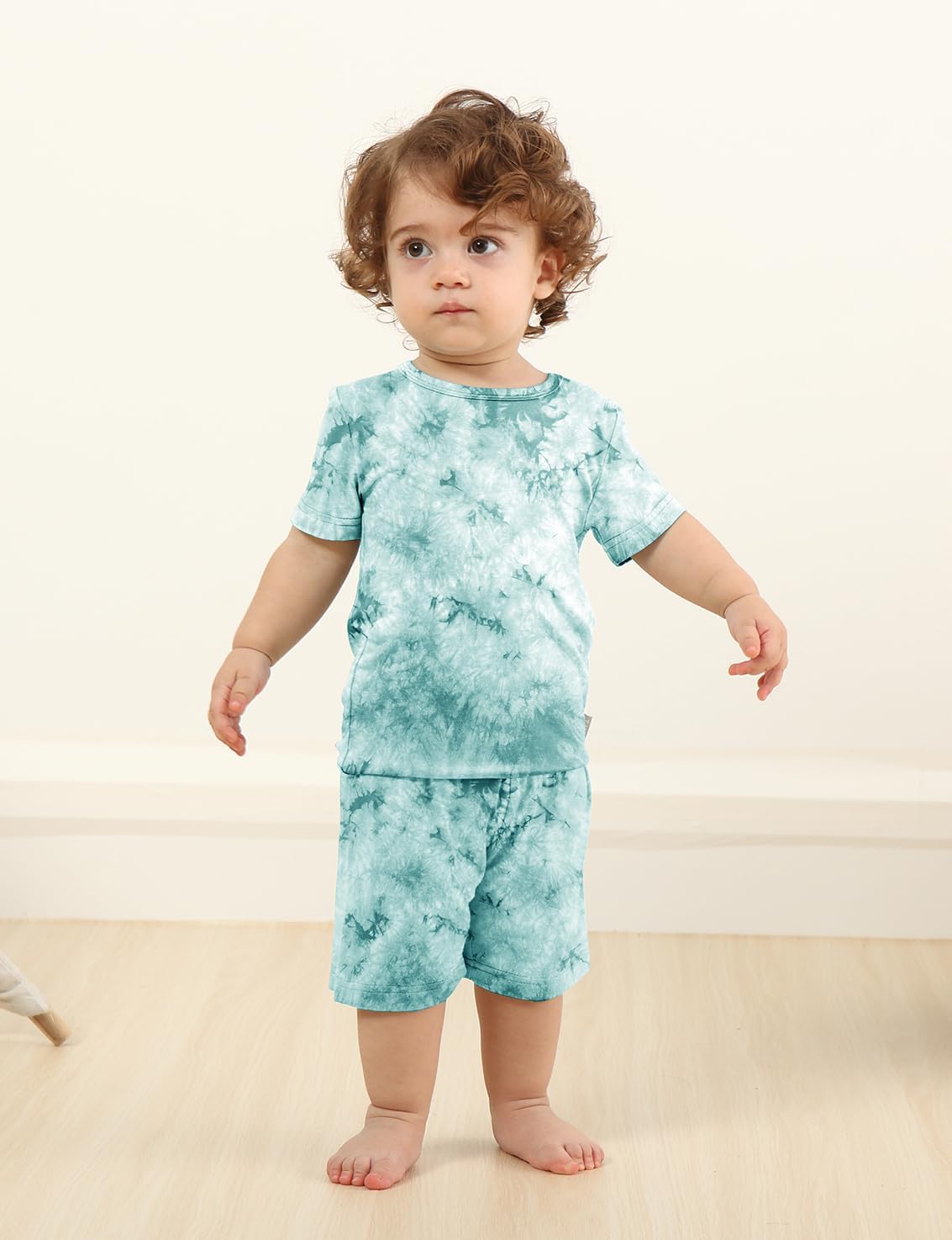 Jimonda Baby/Toddler Soft Sleepwear Short sleeve Kids Cool Pajama Outdoor 2-Piece Shirt&Shorts Casual sets Tie Dye PJ - Image 2