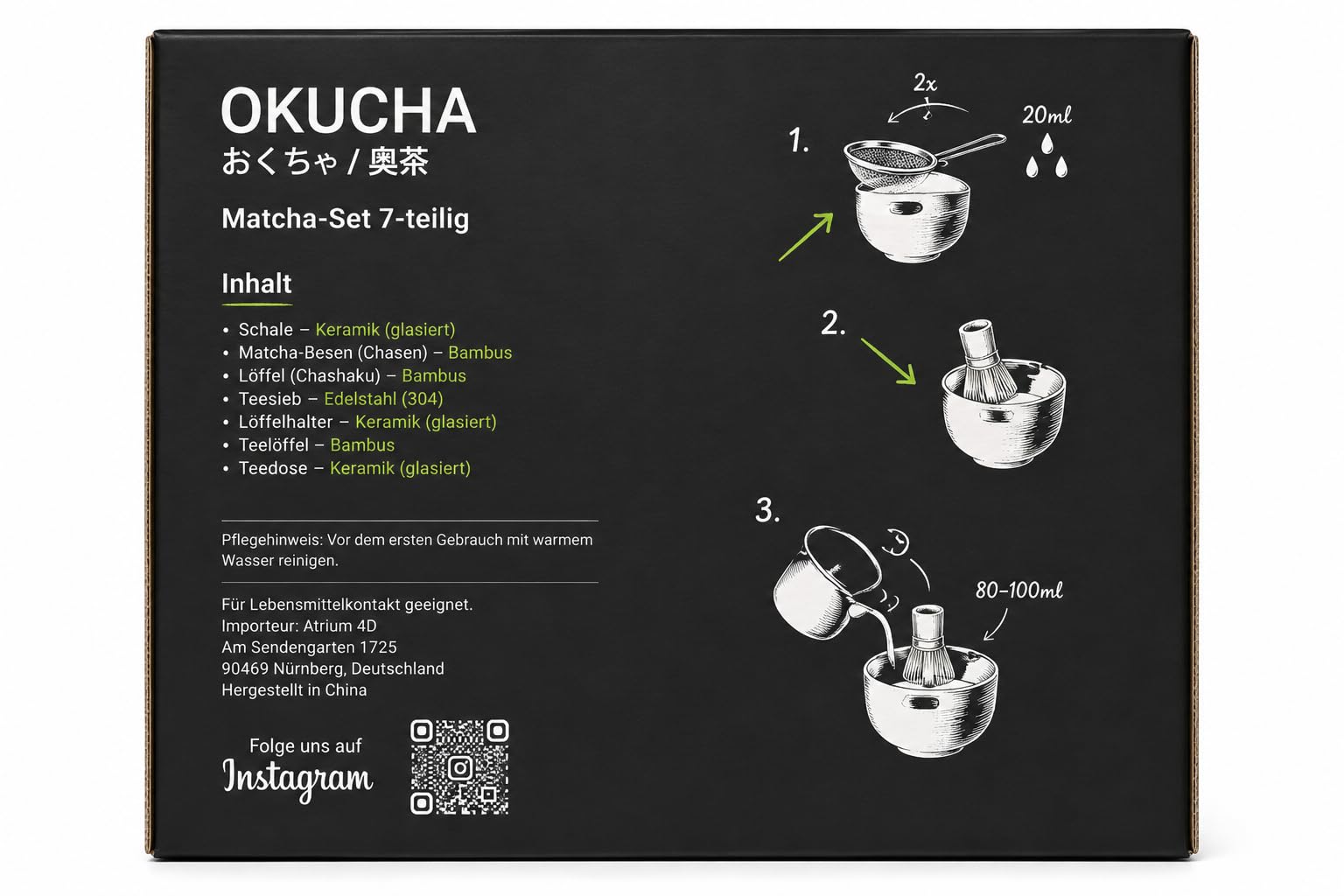 Juego de té macha trenzado a mano con escoba matcha de bambú, cuenco de cerámica matcha, cuchara y soporte, 7 piezas premium Ceremonial Matcha Set (Verde)