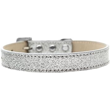 Mirage Pet Products 509-5 SV-20 Tulsa Plain Ice Cream Dog Collar, Silver, Medium