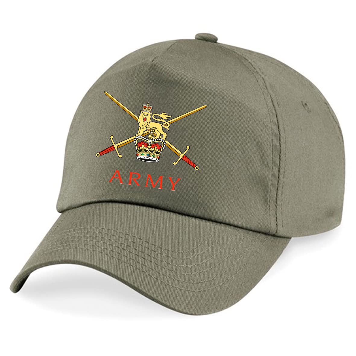 Psave Green British Army Insignia Embroidered Baseball Cap British Army Military Embroidery (Military )