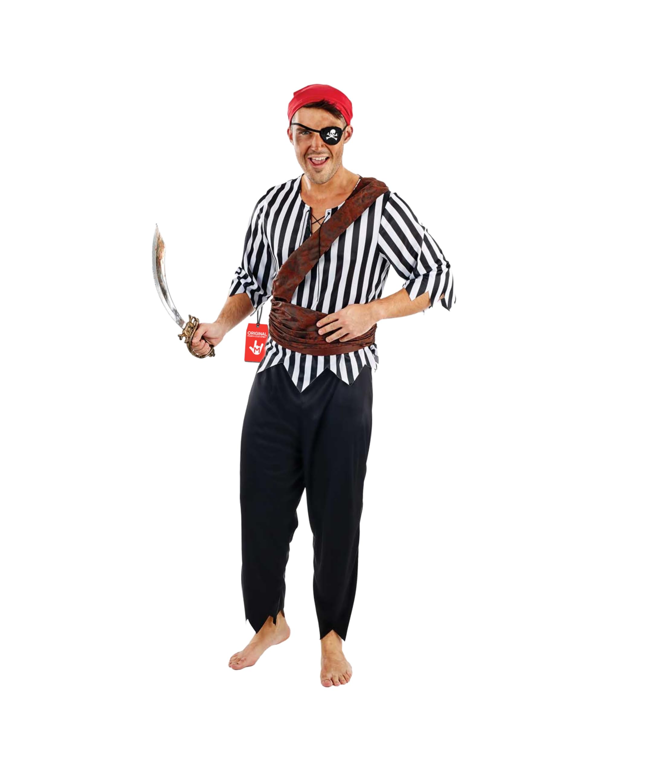 Fun Shack Men's Pirate Costume, Men's Pirate Costume, Adult Pirate Costume, Men's Pirate Costume, Men's Pirate Costume, Men's Buccaneer Costume, Men's Carnival Costume Sizes M, L, XL