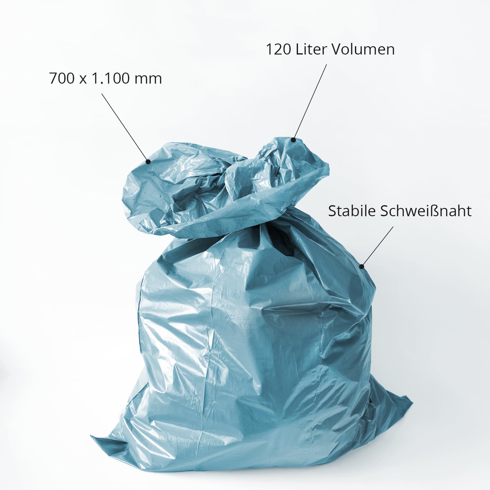 LDPE-Reg. Müllsacke, Blau, Gerollt, Typ 70, 120 L,700 X 1.100 Mm, 5 X 25 Stueck 66213 5 LDPE-Reg. Müllsacke, Blau, Gerollt, Typ 70, 120 L,700 X 1.100 Mm, 5 X 25 Stueck 66213 5